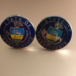Pennsylvania State Seal Cloisonné Cufflinks